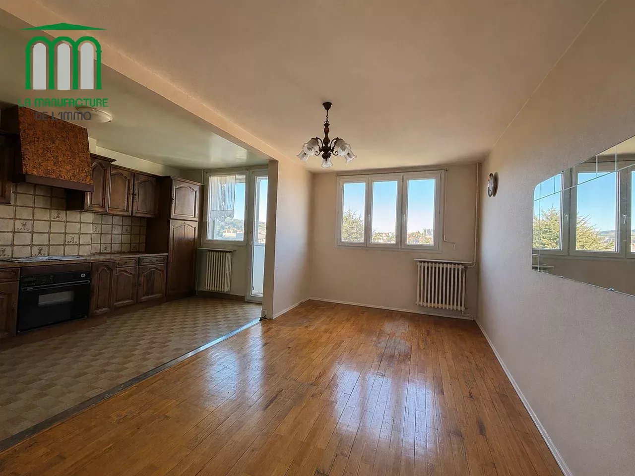 SAINT ETIENNE VIVARAIZE FAURIEL – APPARTEMENT T3 TRAVERSANT DE 56.08m2 + CAVE