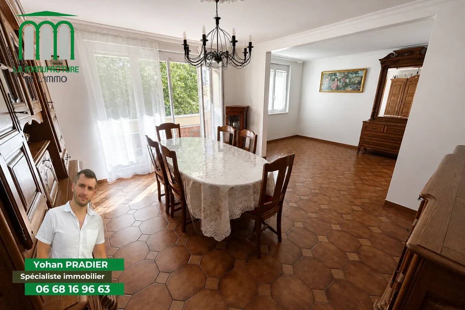 Appartement T5 – 3 Chambres, cave et garage