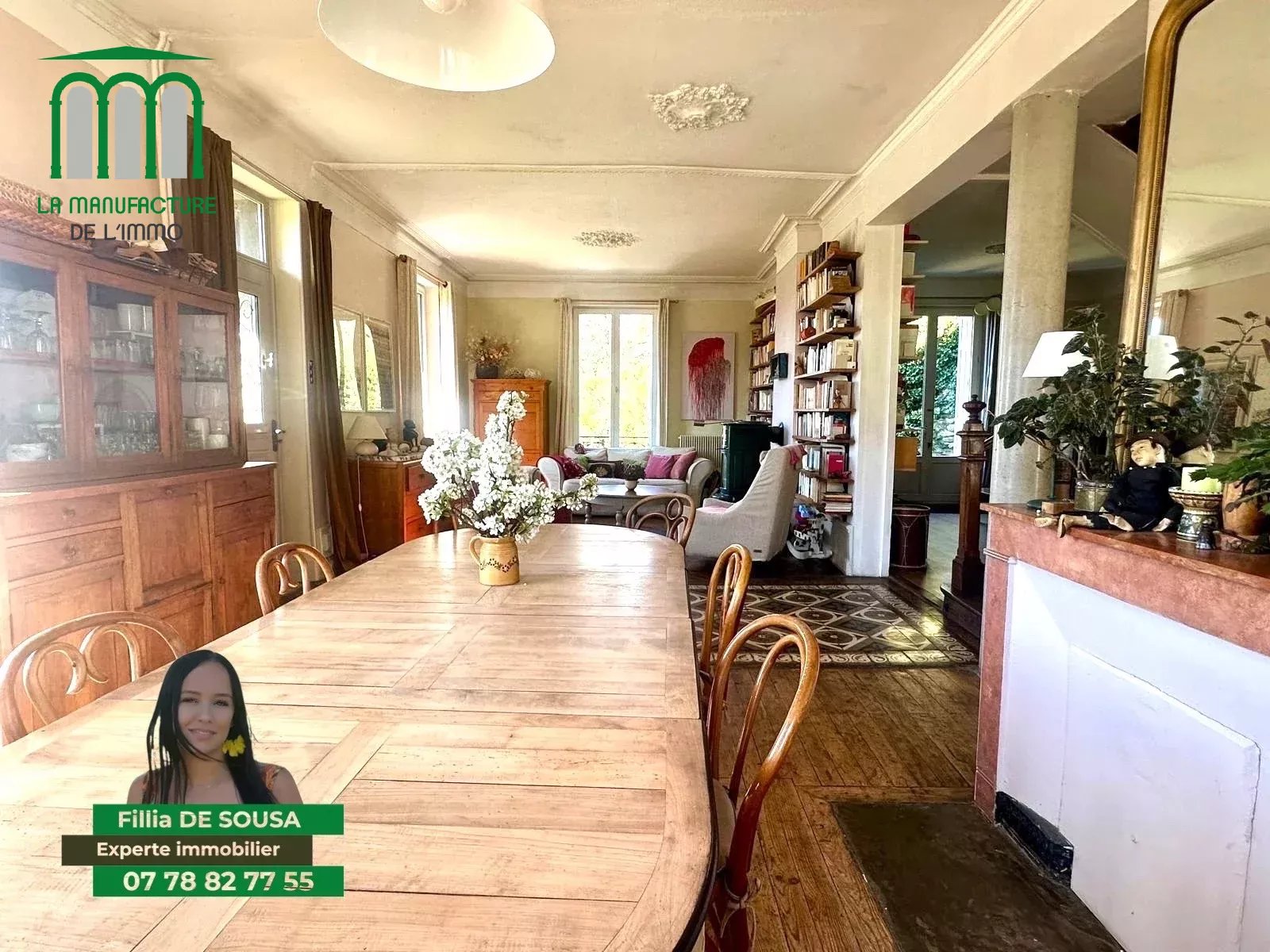 Maison bourgeoise de 1906 – 297.93 m² habitables – parcelle de terrain de 2480 m²- secteur Cotatay / La Pouratt’e