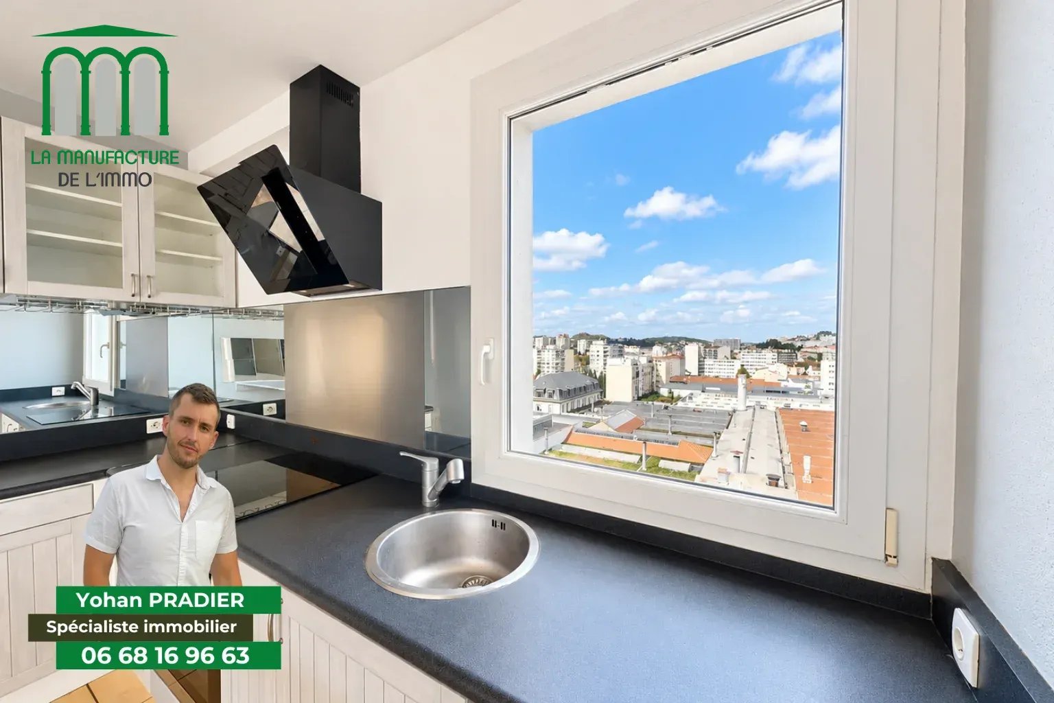 Appartement T4 – 3 Chambres – Dernier étage – Balcon – Garage/ Prox. Bellevue-La Rivière