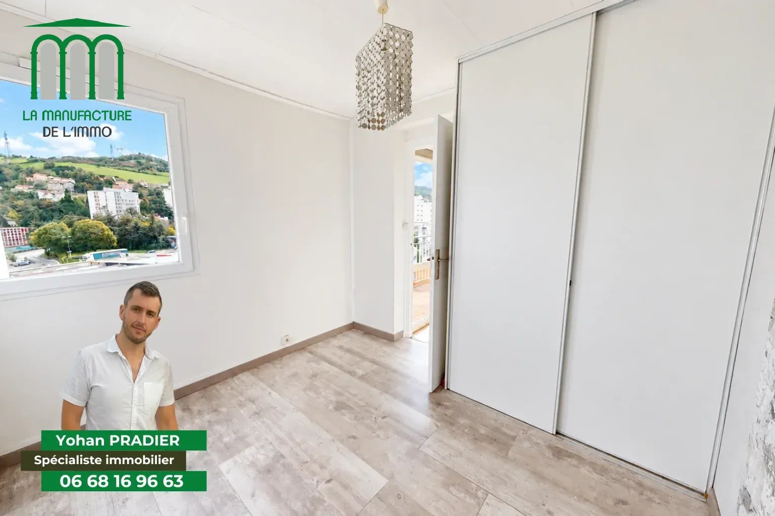 Appartement T4 – 3 Chambres – Dernier étage – Balcon – Garage/ Prox. Bellevue-La Rivière