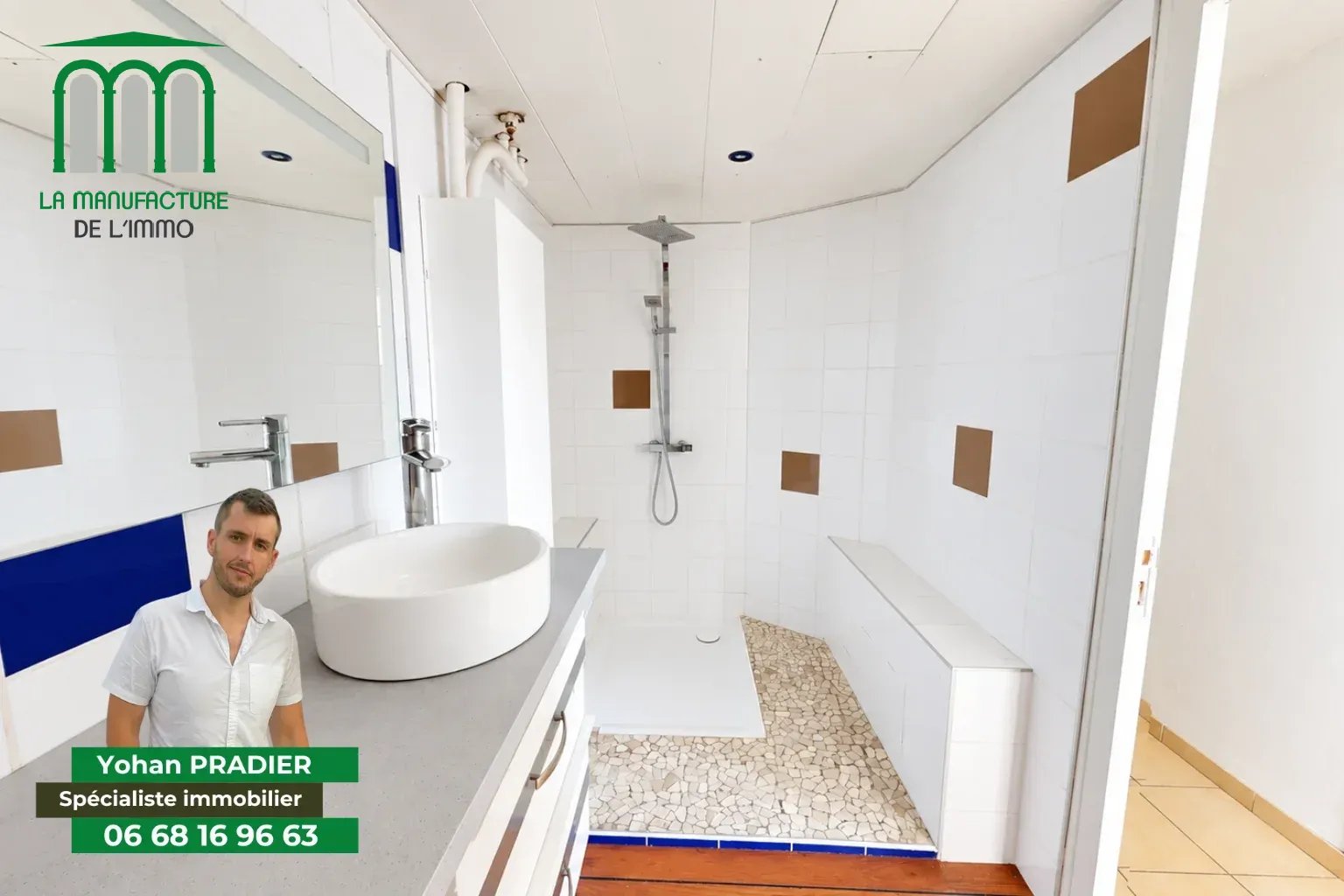 Appartement T4 – 3 Chambres – Dernier étage – Balcon – Garage/ Prox. Bellevue-La Rivière