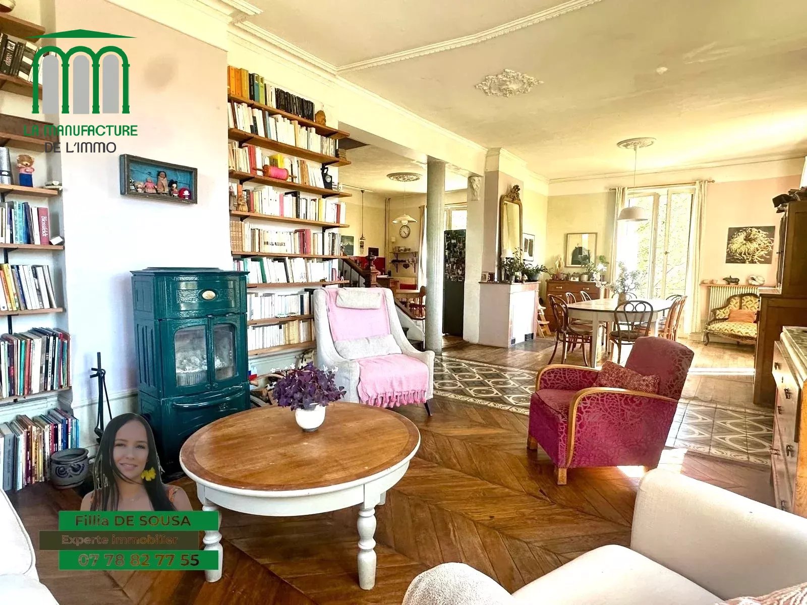 Maison bourgeoise de 1906 – 297.93 m² habitables – parcelle de terrain de 2480 m²- secteur Cotatay / La Pouratt’e