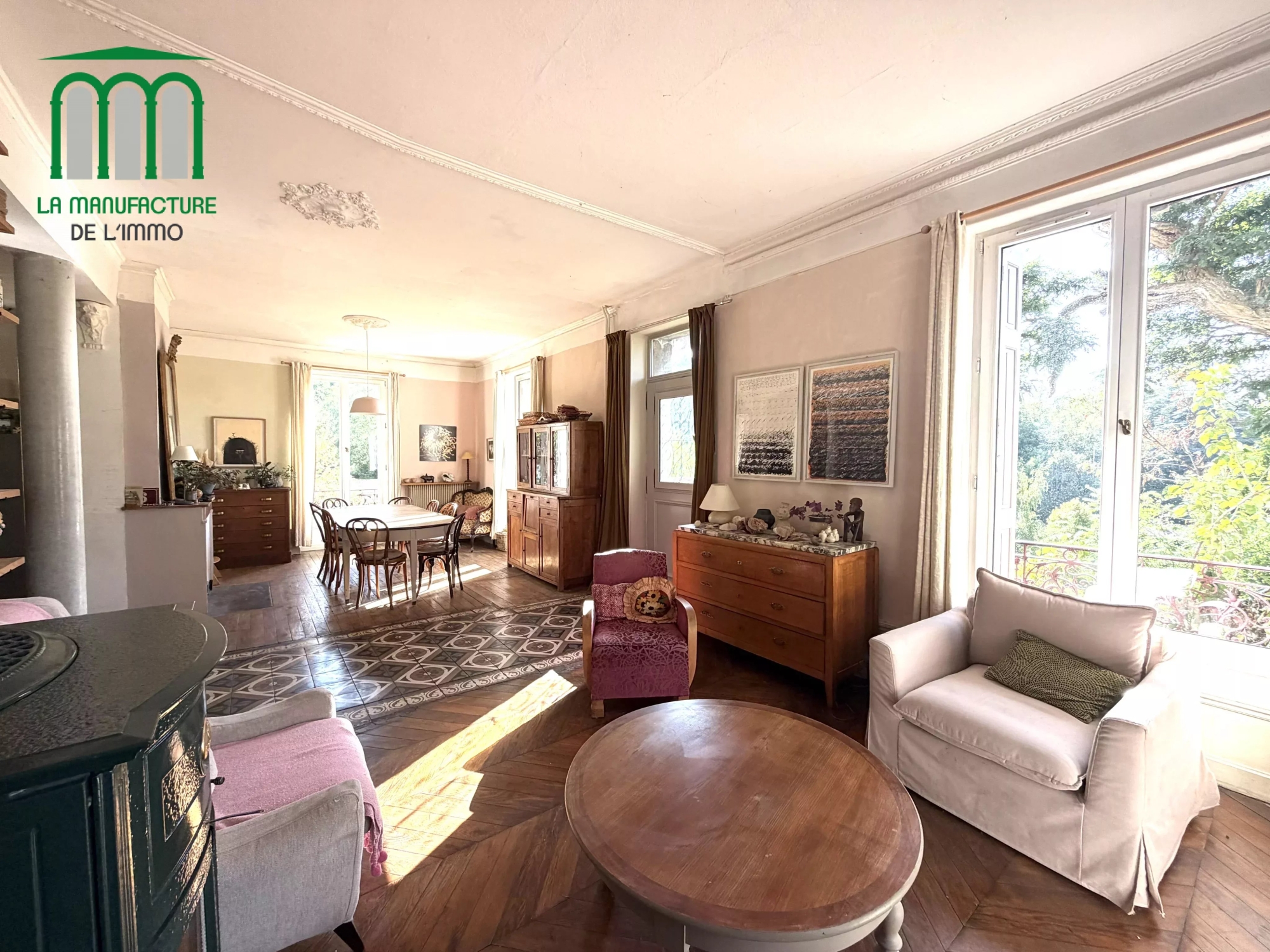 Maison bourgeoise de 1906 – 297.93 m² habitables – parcelle de terrain de 2480 m²- secteur Cotatay / La Pouratt’e