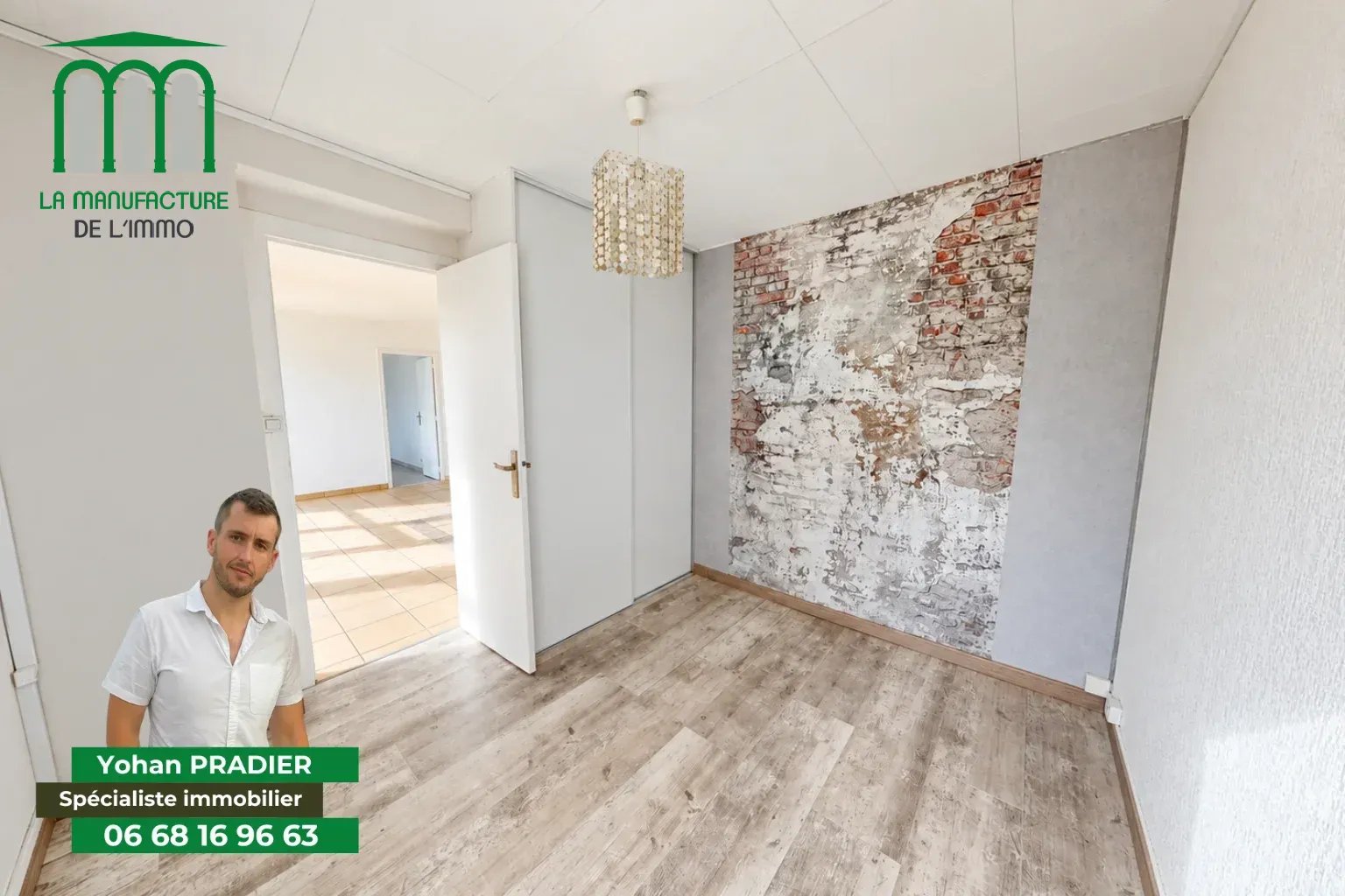 Appartement T4 – 3 Chambres – Dernier étage – Balcon – Garage/ Prox. Bellevue-La Rivière