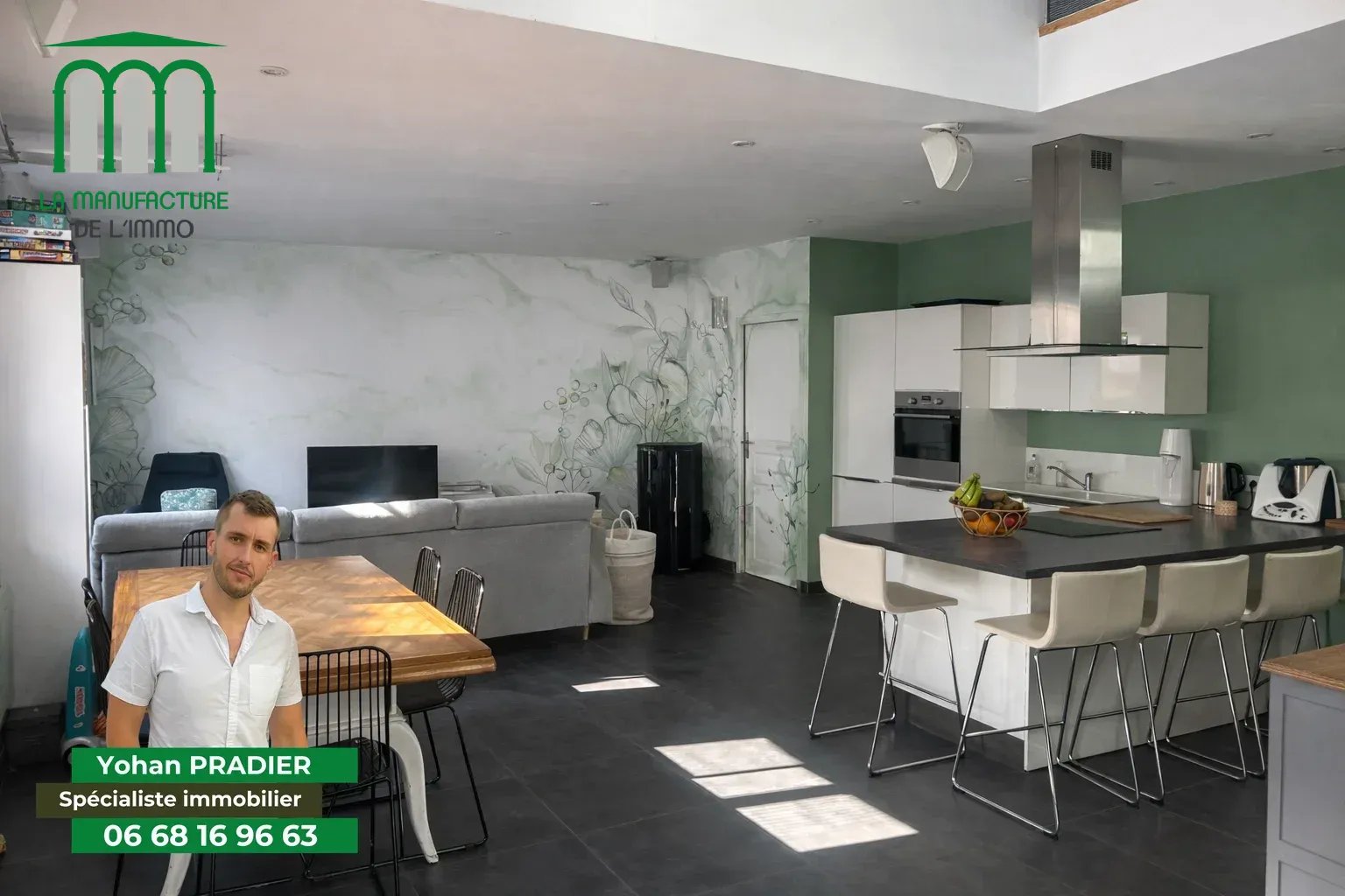 Grand Triplex 4 Chambres – 1 Garage – Secteur Michelet – Hall Mazerat