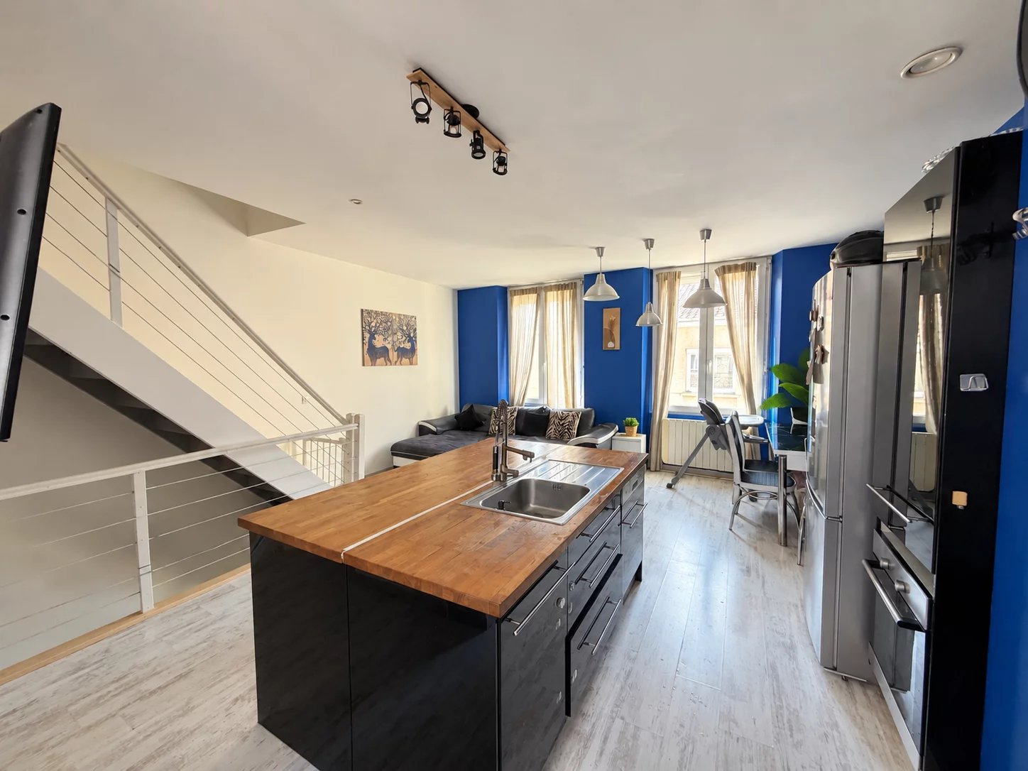 Maison de ville de type F5 de 107.39 m² habitable avec tropezienne , bourg de Saint-Just-Malmont