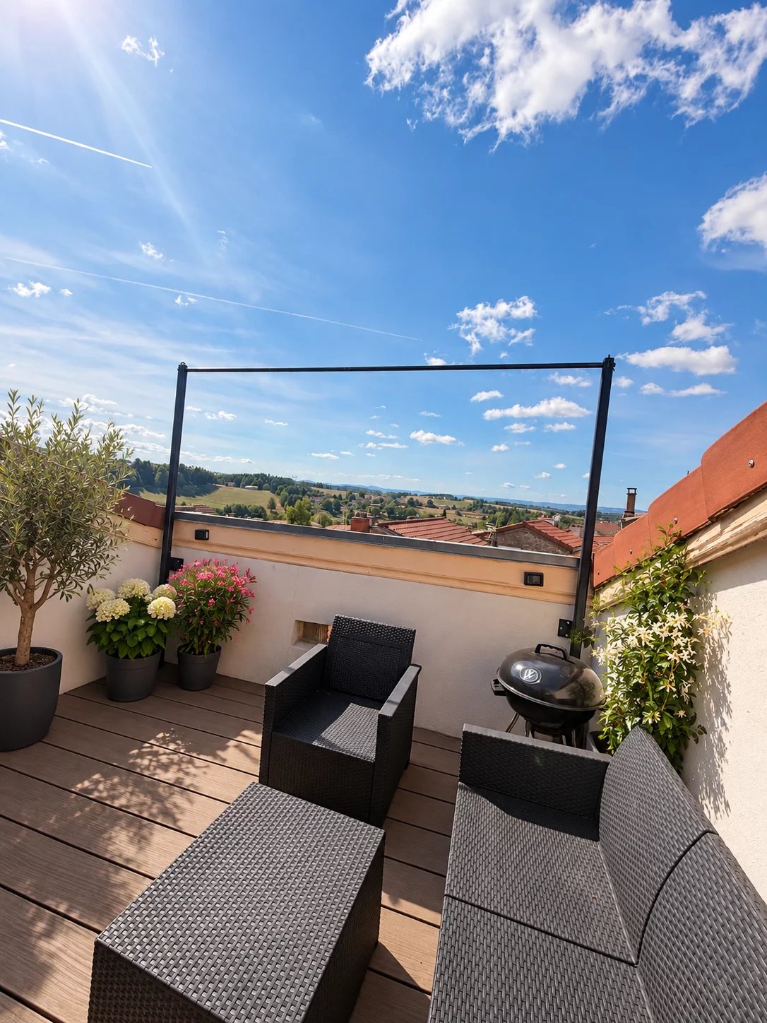 Maison de ville de type F5 de 107.39 m² habitable avec tropezienne , bourg de Saint-Just-Malmont